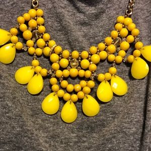 Yellow statement necklace